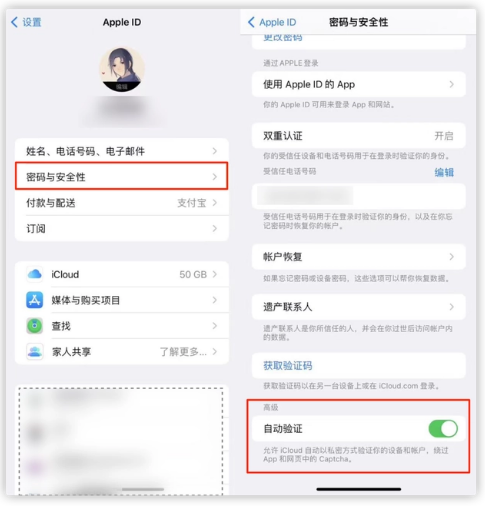 嘉陵苹果手机维修分享iOS 16 自动验证功能开启方法 